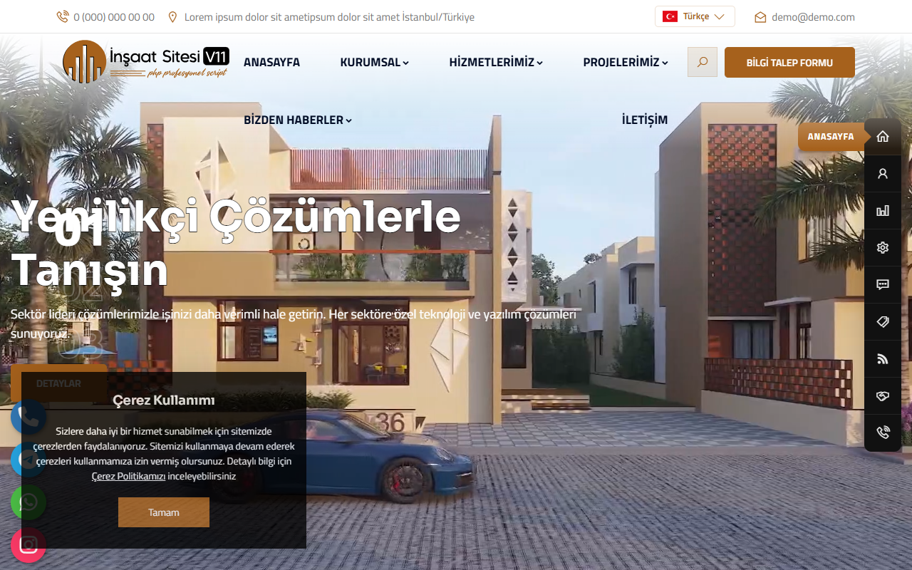Construction & Architecture Portal V11 (Projects & Blueprint Showcase)
